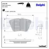 Bremsbelagsatz, Scheibenbremse DELPHI LP2178