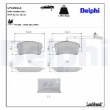 Bremsbelagsatz, Scheibenbremse DELPHI LP2191LC
