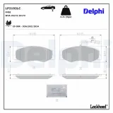 Bremsbelagsatz, Scheibenbremse DELPHI LP2192LC