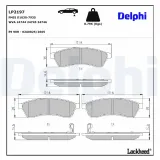 Bremsbelagsatz, Scheibenbremse Hinterachse DELPHI LP2197
