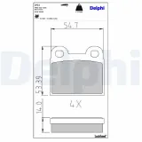 Bremsbelagsatz, Scheibenbremse DELPHI LP21