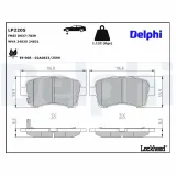 Bremsbelagsatz, Scheibenbremse Vorderachse DELPHI LP2205