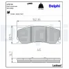 Bremsbelagsatz, Scheibenbremse Vorderachse DELPHI LP2216 Bild Bremsbelagsatz, Scheibenbremse Vorderachse DELPHI LP2216