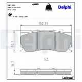 Bremsbelagsatz, Scheibenbremse Vorderachse DELPHI LP2216