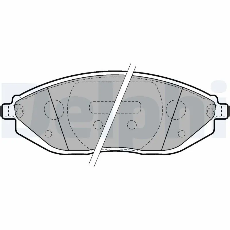 Bremsbelagsatz, Scheibenbremse Vorderachse DELPHI LP2218