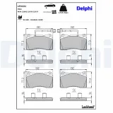 Bremsbelagsatz, Scheibenbremse Vorderachse DELPHI LP2221