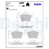 Bremsbelagsatz, Scheibenbremse DELPHI LP2225