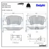 Bremsbelagsatz, Scheibenbremse DELPHI LP2226 Bild Bremsbelagsatz, Scheibenbremse DELPHI LP2226