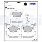 Bremsbelagsatz, Scheibenbremse Hinterachse DELPHI LP2231