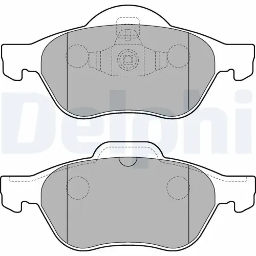 Bremsbelagsatz, Scheibenbremse DELPHI LP2252 Bild Bremsbelagsatz, Scheibenbremse DELPHI LP2252