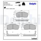 Bremsbelagsatz, Scheibenbremse Vorderachse DELPHI LP2258