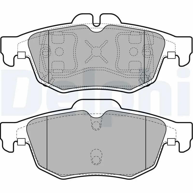 Bremsbelagsatz, Scheibenbremse Hinterachse DELPHI LP2259