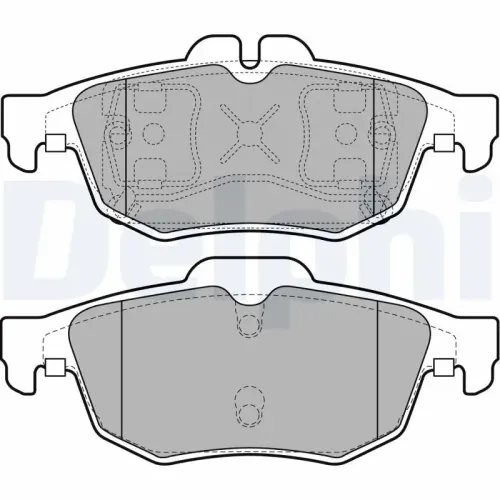 Bremsbelagsatz, Scheibenbremse Hinterachse DELPHI LP2259 Bild Bremsbelagsatz, Scheibenbremse Hinterachse DELPHI LP2259