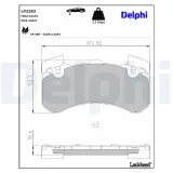 Bremsbelagsatz, Scheibenbremse DELPHI LP2283
