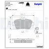 Bremsbelagsatz, Scheibenbremse DELPHI LP2289 Bild Bremsbelagsatz, Scheibenbremse DELPHI LP2289