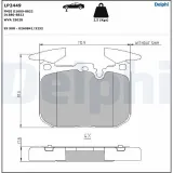 Bremsbelagsatz, Scheibenbremse DELPHI LP2449