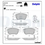 Bremsbelagsatz, Scheibenbremse Vorderachse DELPHI LP2478