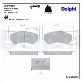 Bremsbelagsatz, Scheibenbremse DELPHI LP2492LC