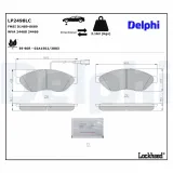 Bremsbelagsatz, Scheibenbremse DELPHI LP2498LC