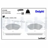 Bremsbelagsatz, Scheibenbremse DELPHI LP2498