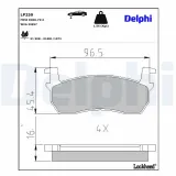Bremsbelagsatz, Scheibenbremse Vorderachse DELPHI LP259