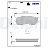 Bremsbelagsatz, Scheibenbremse DELPHI LP261