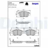 Bremsbelagsatz, Scheibenbremse DELPHI LP2688