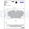 Bremsbelagsatz, Scheibenbremse DELPHI LP2696 Bild Bremsbelagsatz, Scheibenbremse DELPHI LP2696