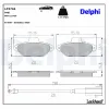 Bremsbelagsatz, Scheibenbremse Vorderachse DELPHI LP2704 Bild Bremsbelagsatz, Scheibenbremse Vorderachse DELPHI LP2704