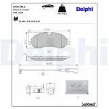 Bremsbelagsatz, Scheibenbremse DELPHI LP3136LC