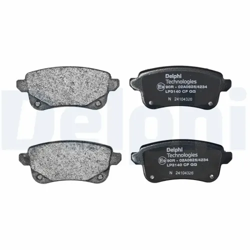 Bremsbelagsatz, Scheibenbremse Hinterachse DELPHI LP3140 Bild Bremsbelagsatz, Scheibenbremse Hinterachse DELPHI LP3140