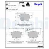 Bremsbelagsatz, Scheibenbremse Vorderachse DELPHI LP3142
