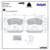 Bremsbelagsatz, Scheibenbremse DELPHI LP3153LC