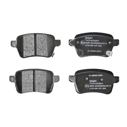 Bremsbelagsatz, Scheibenbremse Hinterachse DELPHI LP3165 Bild Bremsbelagsatz, Scheibenbremse Hinterachse DELPHI LP3165