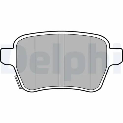 Bremsbelagsatz, Scheibenbremse Hinterachse DELPHI LP3165 Bild Bremsbelagsatz, Scheibenbremse Hinterachse DELPHI LP3165