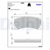 Bremsbelagsatz, Scheibenbremse Vorderachse DELPHI LP3174
