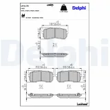 Bremsbelagsatz, Scheibenbremse Hinterachse DELPHI LP3178