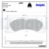 Bremsbelagsatz, Scheibenbremse Vorderachse DELPHI LP3179 Bild Bremsbelagsatz, Scheibenbremse Vorderachse DELPHI LP3179