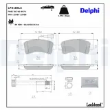Bremsbelagsatz, Scheibenbremse DELPHI LP3185LC