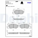 Bremsbelagsatz, Scheibenbremse Vorderachse DELPHI LP3186