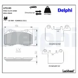 Bremsbelagsatz, Scheibenbremse Vorderachse DELPHI LP3195