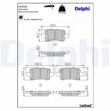 Bremsbelagsatz, Scheibenbremse Hinterachse DELPHI LP3218