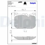 Bremsbelagsatz, Scheibenbremse Vorderachse DELPHI LP3248