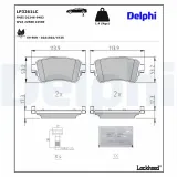 Bremsbelagsatz, Scheibenbremse DELPHI LP3261LC