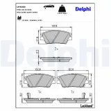 Bremsbelagsatz, Scheibenbremse DELPHI LP3263
