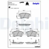 Bremsbelagsatz, Scheibenbremse Vorderachse DELPHI LP3264