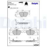 Bremsbelagsatz, Scheibenbremse DELPHI LP3268