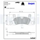 Bremsbelagsatz, Scheibenbremse Hinterachse DELPHI LP3298