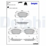 Bremsbelagsatz, Scheibenbremse DELPHI LP3301