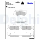 Bremsbelagsatz, Scheibenbremse Hinterachse DELPHI LP3305